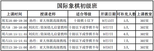 北京飞驰俱乐部国际象棋培训班课程安排