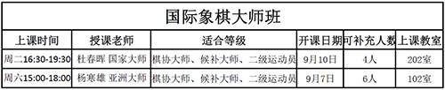 北京飞驰俱乐部国际象棋培训班课程安排