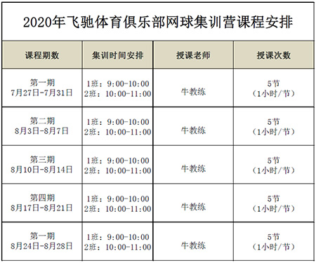 北京市东城区少儿网球培训